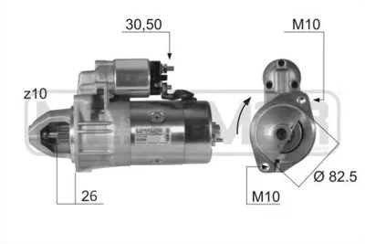 Produktbild von ERA 220390A Starter Anlasser 2,2kW passend für MERCEDES-BENZ 190 (W201) 12V