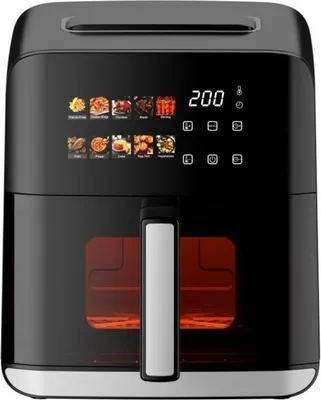 Obrázek produktu pro Horkovzdušná fritéza Oliver Voltz OV51980CE, 1800W, 4 l, 80-200°C, 10 programů, časovač, okénko, LED, černá