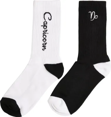 Obrázek produktu pro Ponožky Mr. Tee Zodiac Socks 2-Pack black/white capricorn - 39–42