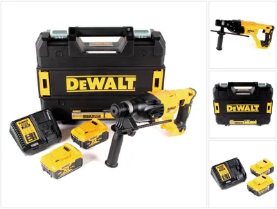 Produktbild von DeWalt DCH 133 P2 Akku Kombihammer 18V 2,6J SDS plus Brushless + 2x Akku 5,0Ah + Ladegerät + TSTAK