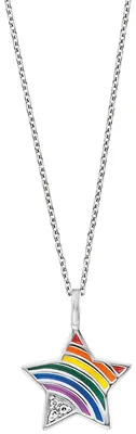 Produktbild von Herzengel HEN-STAR-RAINBOW Mädchen Collier Stern 925 Silber weiß 42 cm