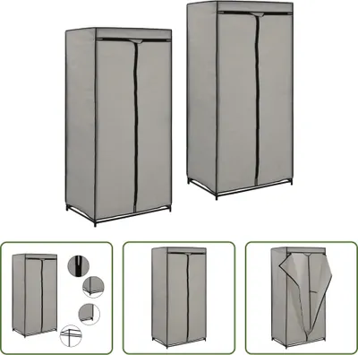 Immagine prodotto di The Living Store Armadi 2 pz. Grigio 75×50×160 cm