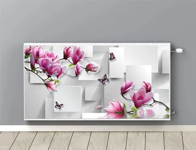 Zdjęcie produktu dla Maskownica Mata magnetyczna na grzejnik kaloryfer 3D Kwiat 60x100cm