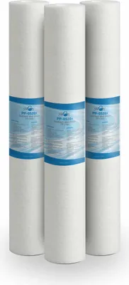 Immagine prodotto di Bellerofonte filtro sedimenti acqua filtro meltblown 20 pollici 5 micron in polipropilene. Rimuove sabbia, particelle di ruggine e impurità in sospensione fino a 5 micron, 3 pezzi