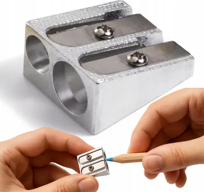 Produktbild von Aluminium-Doppelspitzer für Bleistifte, 2 Stück