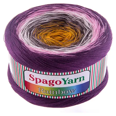 Produktbild von 250g Farbverlaufsgarn Rainbow mit 1000m Bobbel Strickwolle Häkelgarn Sommerwolle