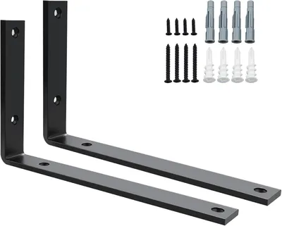 Produktbild von Regalzubehör SAYAYO Schwimmender Regalträger, 90-Grad-Regalhalterung, Metall-L-Regalwinkel für Wandmontage, Eckhalterung, Bücherregalhalterung, 250 mm