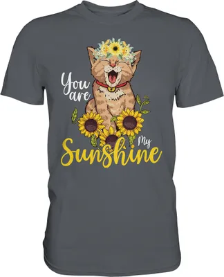 Produktbild von Katzenliebhaber Sonnenblumen Shirt Gärtner Katzen Geschenk Garten – Dark Grey / M