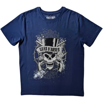 Immagine prodotto di Guns N' Roses | Maglietta ufficiale della band | Teschio sbiadito, media, blu