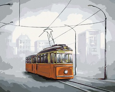 Produktbild von Zuty - Malen nach Zahlen - STRASSENBAHN, 40x50 cm, mit Keilrahmen (bereits gespannt)