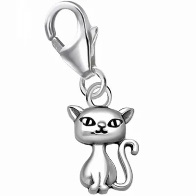 Süße kleine Katze Charm Anhänger Katzenschmuck I 925 Echtschmuck