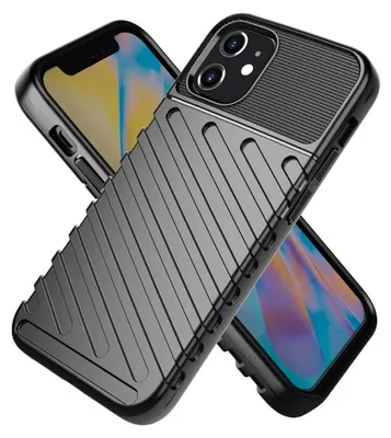 Produktbild von Hybrid Armor Etui SchutzHülle Thunder Case Bumper Cover Handyhülle Matt Hülle Robust Rutschfest für iPhone 12