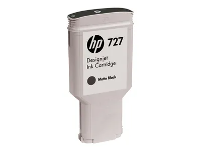 Zdjęcie produktu dla HP Czarny matowy wkład atramentowy 727 DesignJet 300 ml, Drukarki HP DesignJet seria T920, drukarki HP DesignJet seria T1500, drukarki HP DesignJet serii..., Termiczny druk atramentowy, Czarny, C1Q12A, Singapur, 283 mm