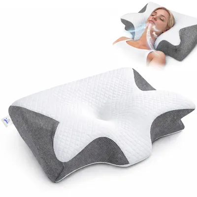 Zdjęcie produktu dla Poduszka pod szyję Poduszka Ergonomiczna poduszka ortopedyczna Przeciwbólowa poduszka do spania Poduszka z pianki memory foam Dla osób śpiących na boku YaLiva_Decor®