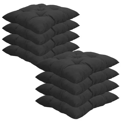 Produktbild von Stuhlkissen 38x38 cm ComfySeat - Sitzkissen mit 6 cm Comfort Sitzpolster - Indoor & Outdoor, Farbe:Anthrazit, Set:8er Set