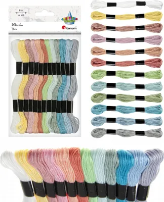 Zdjęcie produktu dla Mulina 8mm pastelowa 12 kolorów
