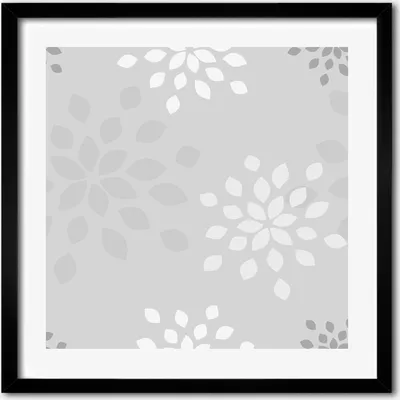 Produktbild von Bild - 50 cm x 50 cm - MDF - Rahmen, Wandkunst - Blumenmuster