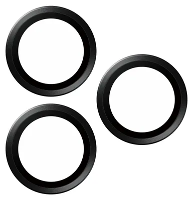 Produktbild von PanzerGlass ® Hoops® Metall Kameraschutz Schwarz iPhone 15 Pro | 15 Pro Max, Apple, Apple - iPhone 15 Pro Max, Apple - iPhone 15 Pro, Trockene Anwendung, Kratzresistent, Schockresistent, Schwarz, 1 Stück(e)