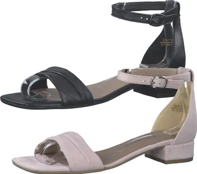 Produktbild von Tamaris Damen Sandalen Fesselriemchen Leder 1-28248-28, Größe:40 EU, Farbe:Schwarz