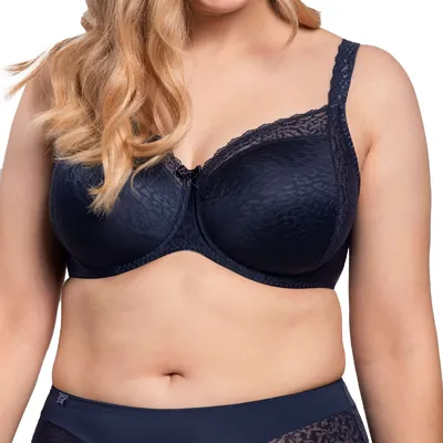 Produktbild von Ulla Lynn Bügel-BH Gemoldete Cups mit seitlicher Spitzenblende, Fester Halt bei großen Größen, Elastische Spitze am Dekolleté