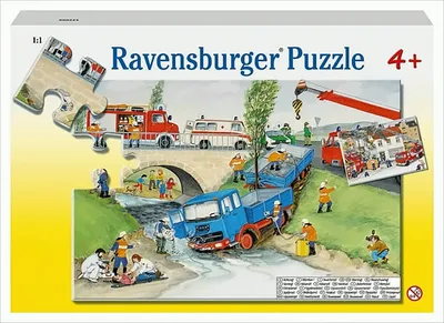 Produktbild von Bei der Feuerwehr, 2 x 20 Teile Puzzle