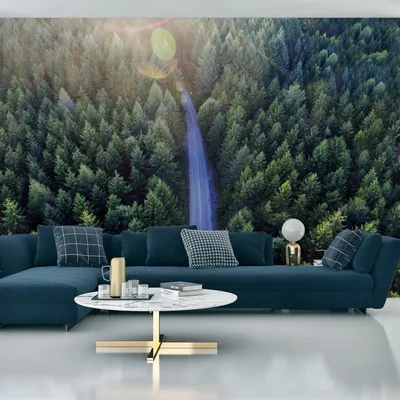 Produktbild von Muralo XXL Vlies FOTOTAPETE STRA§E Wald Aussicht Vogelperspektive 3D Effekt (B) 152,5 cm x (H) 104 cm Tapete Wandtapete WOHNZIMMER SCHLAFZIMMER 4595
