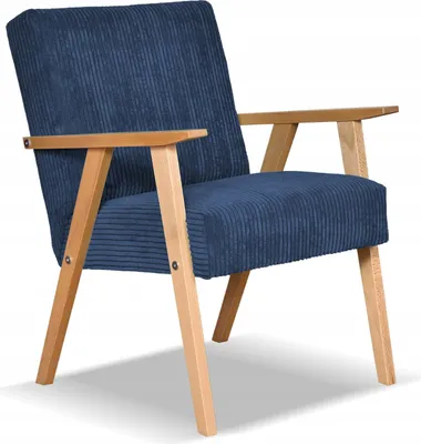 Produktbild von Family Meble Klassischer Sessel Soler Relaxsessel Fernsehsessel Bequemer Sessel Loungesessel Sessel Wohnzimmer Schlafzimmer Büro Marineblau(A)