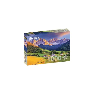 Zdjęcie produktu dla Puzzle 1000 elementów Enjoy – Kościół w Dolomitach, Włochy