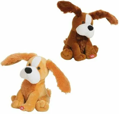 Image de Peluche chien oreilles mobiles 25 cm