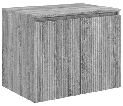 Image de vidaXL Armoire de salle de bain murale Gris Sonoma