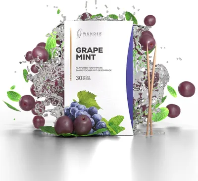Produktbild von Wunderzahnstocher Grape Mint Aroma Single Pack 30 Stück