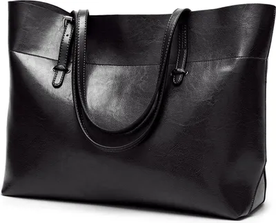 Produktbild von STILVORA Handtaschen Damen,Reisetasche Tagesrucksack aus Lederstoff,Umhängetasche,Schwarz