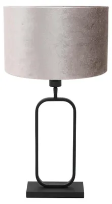 Image de Steinhauer - lampe de table - Stang - noir - métal velours tissu - lampe de chevet - E27 - 4806ZW