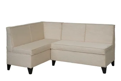 Produktbild von Rodnik Eckbank Look in beige, Sitzbank, Polsterbank mit Stauraum, Truhenbank 167x120 cm (kurzer Schenkel Links)