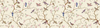 Produktbild von Sanders & Sanders selbstklebende Tapetenbordüre Vögel Beige und Braun 10 x 500 cm