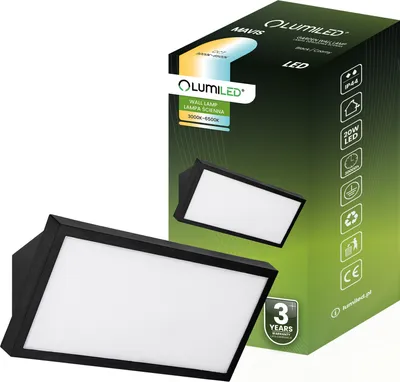 Obrázok produktu pre LUMILED vonkajšie nástenné svietidlo 20W Moderné 230V 3000 K-6500 K teplá biela neutrálna biela studená biela nástenné svietidlo vonkajšie svietidlo nástenné svietidlo IP44 odolné voči striekajúcej vode vonku