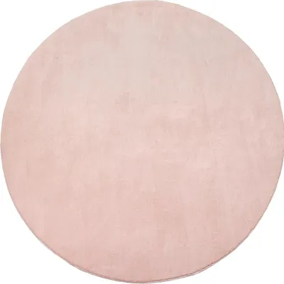 A circular rug shown from a top-down perspective.