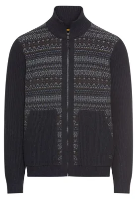 Produktbild von camel active Herren Strickjacke mit Stehkragen Navyblau, Menswear-M