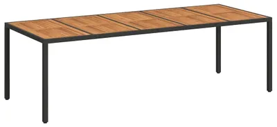 Produktbild von Gartentisch Schwarz 250 x 100 x 75 cm Poly-Rattan