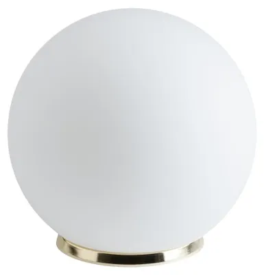 Imagen del producto de OSMONT BIA50537 BIANCA 2: Lámpara de mesa de vidrio, con detalles en latón pulido / blanco, grado de protección IP40, 40 W, casquillo E27