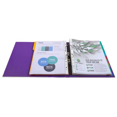 Produktbild von Exacompta 10x Ordner Prem'Touch außen PP Rücken 80mm 32x30cm A4 Maxi Lila 53357E