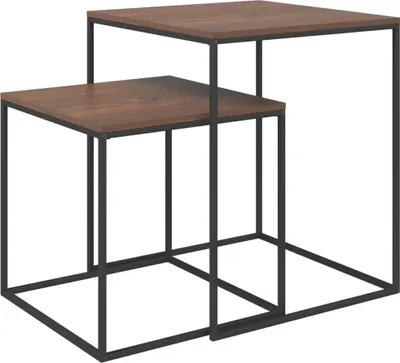 Obrázok produktu pre vidaXL Konferenčný stolík sada 2 ks materiál drevo a kov