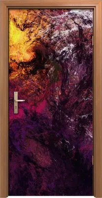 Produktbild von Türposter 90x200 cm Türaufkleber Türtapete Türfolie Klebefolie Flieder Wolken Spritzer Abstraktion