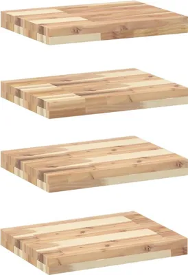Immagine prodotto di vidaXL Mensole galleggianti 4 pezzi 60x30x4 cm in legno massiccio di acacia non trattato