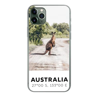 Produktbild von MuchoWow® Handyhülle Schutzhülle Hülle für iPhone 11 Pro Max Känguru - Australien - Tiere Silikon Softcase Handy Hülle - Schutz