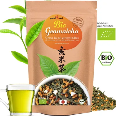 Produktbild von Japanischer Grüntee Genmaicha Reistee aus ökologischem Anbau, 500g