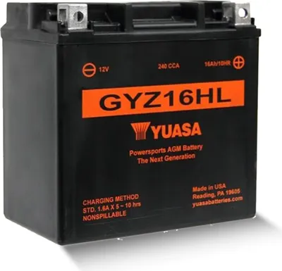 Produktbild von YUASA GYZ16HL WC 12V 16,8Ah/C20 - 240A (EN) Motorradbatterie WF