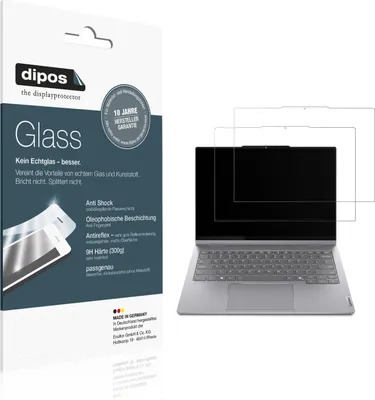 Produktbild von 2x Schutzfolie für Lenovo ThinkBook 14 2-in-1 Gen 5 21SQ0008GE matt - Anti-Shock 9H Folie dipos Glass Kunststoffglas