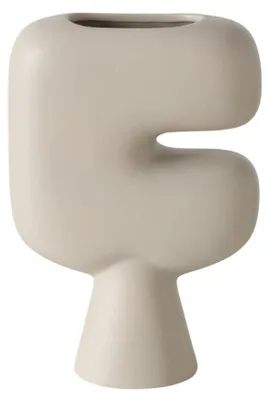 Image de Vase en aluminium PASU, beige, 23 cm