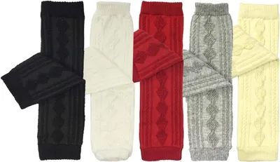 Productafbeelding van Baby beenwarmers - Kinder beenwarmers - Extra warmte - Zachte kabelbrei - 5 stuks - Multicolor